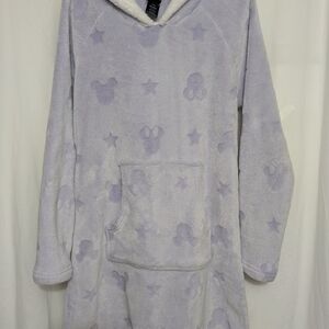Disney Mickey Mouse Plush Hooded Lounge Dress Small